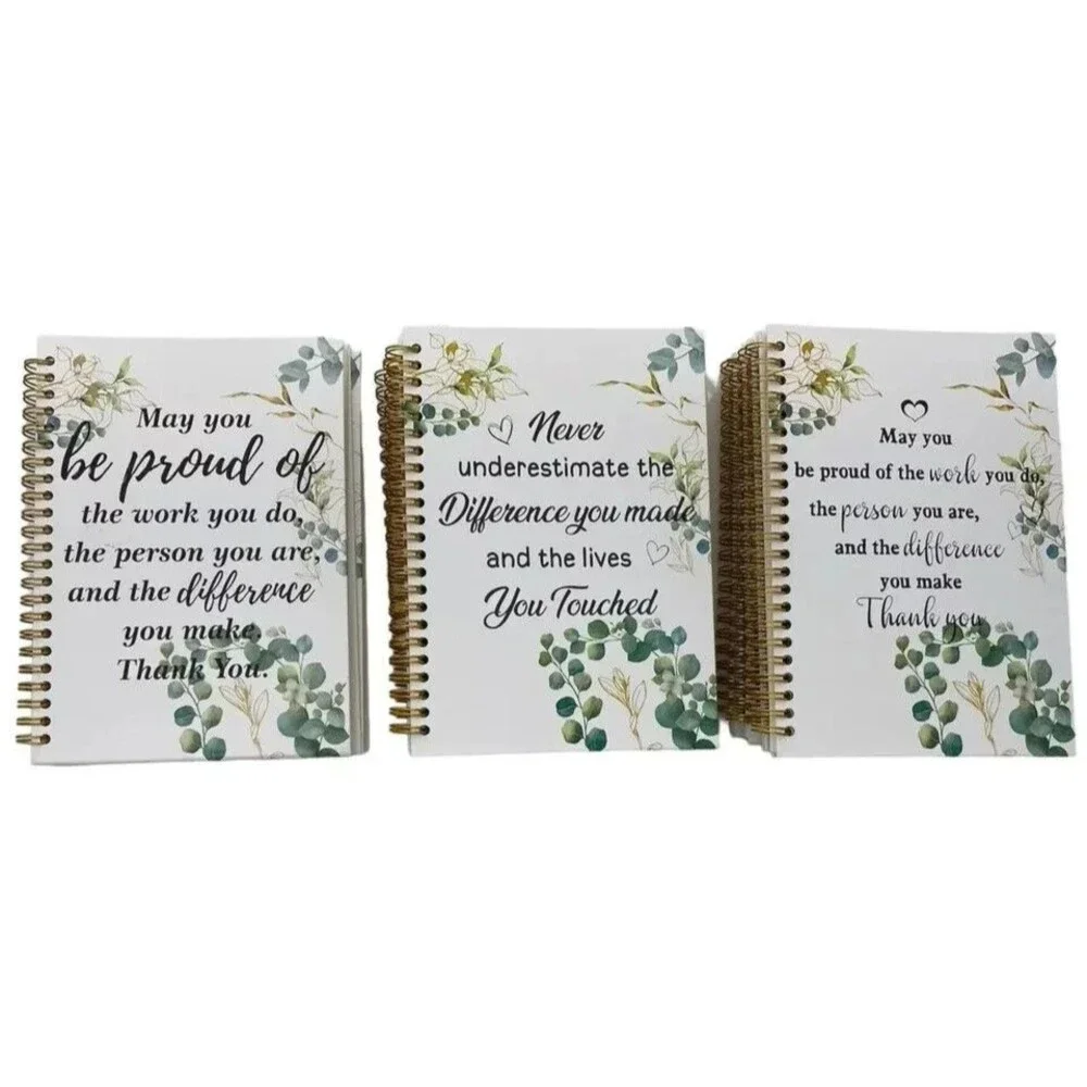 Appreciation Thank You Gifts Inspirational Spiral Notebook set of 12